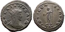 Ancient Coins - Ancient Roman coin of the Emperor Gallienus as Augustus - IOVI CONSERVAT