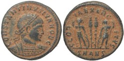 Ancient Coins - Roman coin of Constantine II - GLORIA EXERCITVS - Antioch Mint