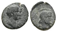 Ancient Coins - Ancient Roman Provincial coin of the Emperor Nero and Agrippina II minted in Orthosia, Caria