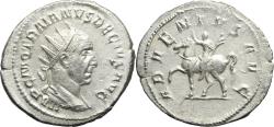 Ancient Coins - Roman silver coin of Trajan Decius - ADVENTVS AVG