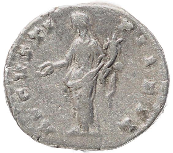 Roman coin of Faustina II AR silver denarius - AVGVSTI PII FIL