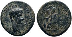 Ancient Coins - Ancient Roman Provincial coin of the Emperor Nero minted in Acmonea, Phrygia