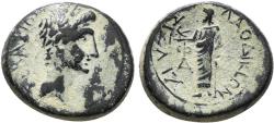 Ancient Coins - Ancient Roman Provincial coin Augustus 27 BC- 14 AD - Zeus holding eagle
