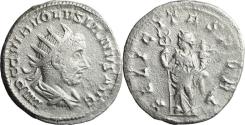 Ancient Coins - Ancient Roman silver coin of the Emperor Volusian minted in Rome - FELICITAS PVBL