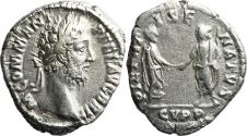Ancient Coins - Ancient Roman silver denarius of the Emperor Commodus minted in Rome