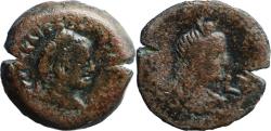 Ancient Coins - Ancient Roman Provincial coin of Vespasian with Isis minted in Alexandria, Egypt
