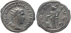 Ancient Coins - Philip I silver antoninianus - ANNONA AVGG