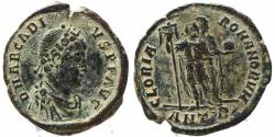 Ancient Coins - Roman coin of Arcadius Ae2 - GLORIA ROMANORVM - Antioch Mint