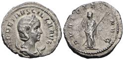 Ancient Coins - Ancient Roman silver coin of Herennia Etruscilla AR Antoninianus - PVDICITIA AVG