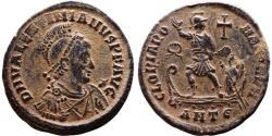 Ancient Coins - Ancient Roman coin of Valentinian II Ae2 - GLORIA ROMANORVM - Emperor on Galley