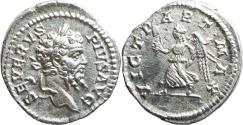 Ancient Coins - EF Ancient Roman silver denarius of the Emperor Septimius Severus minted in Rome
