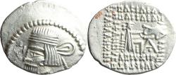 Ancient Coins - Ancient Kings of Parthia silver drachm Artabanus II or Artabanus III minted in Ecbatana