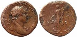 Ancient Coins - Roman coin of Trajan AE sestertius - SPQR OPTIMO PRINCIPI S-C