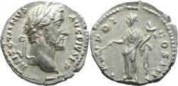 Ancient Coins - Ancient Roman silver coin of the Emperor Antoninus Pius - TR POT COS IIII