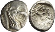 Ancient Coins - Ancient Greek silver coin from Caria, Halikarnassos Circa 500-495 BC