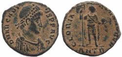Ancient Coins - Roman coin of Arcadius Ae2 - GLORIA ROMANORVM - Antioch Mint 