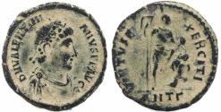 Ancient Coins - Roman coin of Valentinian II Ae2 - VIRTVS EXERCITI - Antioch 