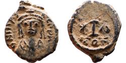 Ancient Coins - Ancient Byzantine coin of Maurice Tiberius Ae Decanummium - Constantinople