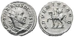 Ancient Coins - Ancient Silver Roman coin of the Emperor Trajan Decius - Emperor on Horseback