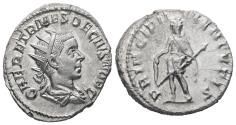 Ancient Coins - Ancient Roman Silver coin of Herennius Etruscus as Caesar - PRINCIPI IVVENTVTIS