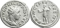 Ancient Coins - Ancient Roman silver coin of Philip II - PRINCIPI IVVENT