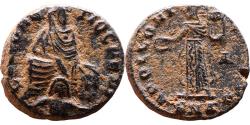 Ancient Coins - Ancient Roman coin of Maximinus II Daia - Tyche and River God Orontes and Apollo