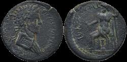 Ancient Coins - Ancient Roman Provincial coin of Commodus minted in Ninica Claudiopolis, Cilicia