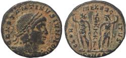 Ancient Coins - Roman coin of Constantine II - GLORIA EXERCITVS - Constantinople