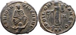 Ancient Coins - Ancient Roman coin of Maximinus II Daia - Tyche and River God Orontes and Apollo