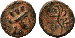 Ancient Coins - Ancient Phoenician coin from Arados - Tyche and Aphlaston 2nd - 1st century BC