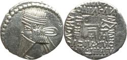 Ancient Coins - Ancient Kings of Parthia silver drachm of Vologases III 105-147 AD minted in Ecbatana
