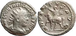 Ancient Coins - Ancient Roman silvered coin of the Emperor Trebonianus Gallus on Horseback