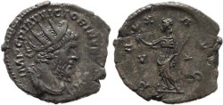 Ancient Coins - Victorinus AE Antoninianus -  PAX AVG