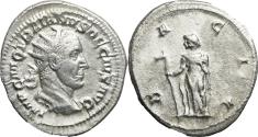 Ancient Coins - Roman silver coin of Trajan Decius - DACIA