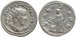 Ancient Coins - Philip I AR silver antoninianus - SALVS AVG