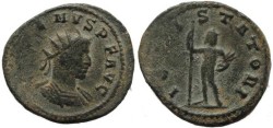 Ancient Coins - Gallienus Antoninianus - IOVI STATORI - strike failure