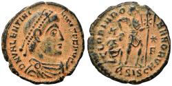 Ancient Coins - Ancient Roman coin of Valentinian I 364-375AD minted in Siscia - Christogram