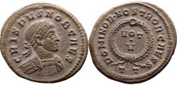 Ancient Coins - Ancient Roman coin of Crispus minted in Ticinum - DOMINOR NOSTROR CAESS VOT V