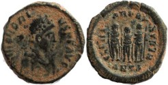 Ancient Coins - Honorius - GLORIA ROMANORVM - RIC X Antioch 153