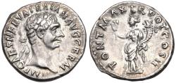 Ancient Coins - Roman silver denarius of the Emperor Trajan - PAX