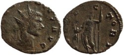 Ancient Coins - Claudius II silvered antoninianus - IOVI VICTORI