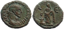 Ancient Coins - Roman Egypt - Diocletian and Eusebeia - Year 5