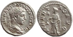 Ancient Coins - Beautiful silver denarius of Elagabalus - LIBERTAS AVG - Rome mint: 220-221 AD