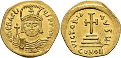 Ancient Coins - Byzantine coin of Heraclius - Gold Solidus - Constantinopolis