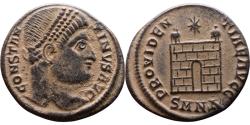 Ancient Coins - VF+++ Ancient Roman coin of Constantine I minted in Nicomedia - PROVIDENTIAE AVGG - Campgate with 6 levels