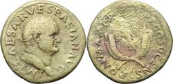 Ancient Coins - Ancient Roman coin of Vespasian minted in Rome - Winged caduceus between two crossed cornucopiae