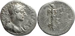 Ancient Coins - Ancient Roman silver coin of the Emperor Hadrian minted in Caesaria, Cappadocia - Nike
