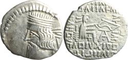 Ancient Coins - Ancient Kings of Parthia silver drachm of Vologases III 105-147 AD minted in Ecbatana