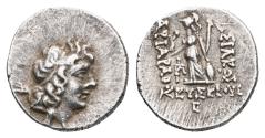 Ancient Coins - Ancient silver drachm of Ariarathes IV Eusebes Philopator 96/8 BC - King of Cappadocia