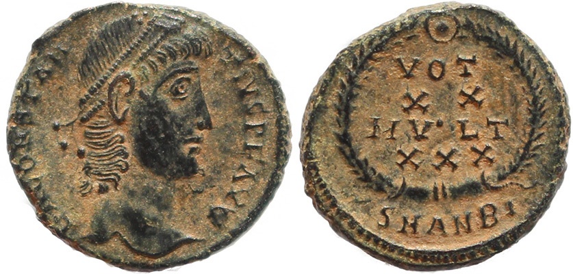 Ancient Coins - Roman coin of Constantius II - VOT XX MVLT XXX - Antioch